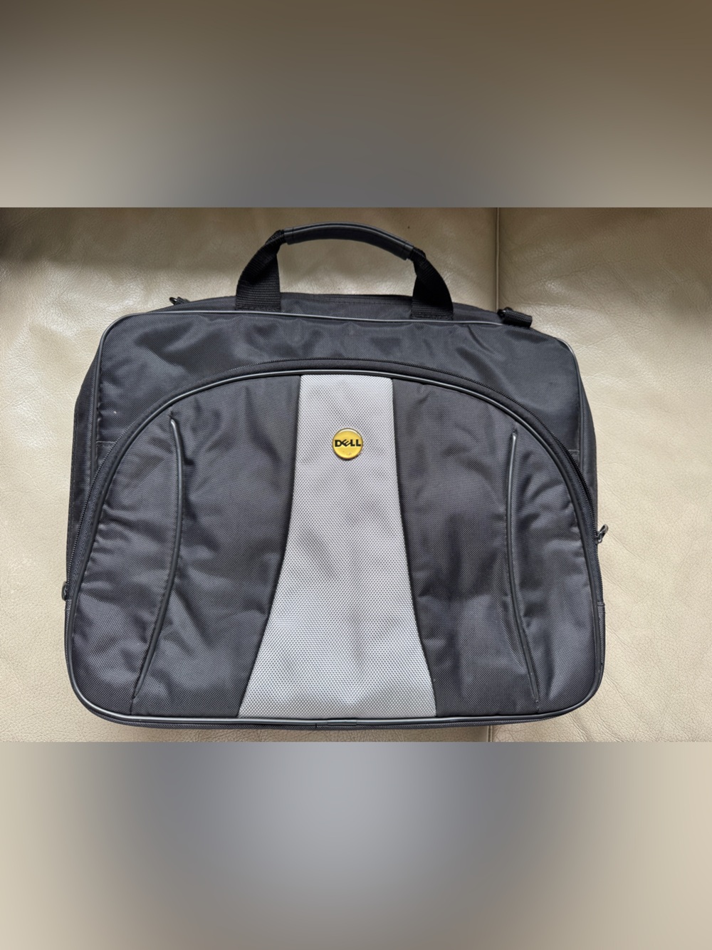Dell Black and Gray Laptop Messenger Bag